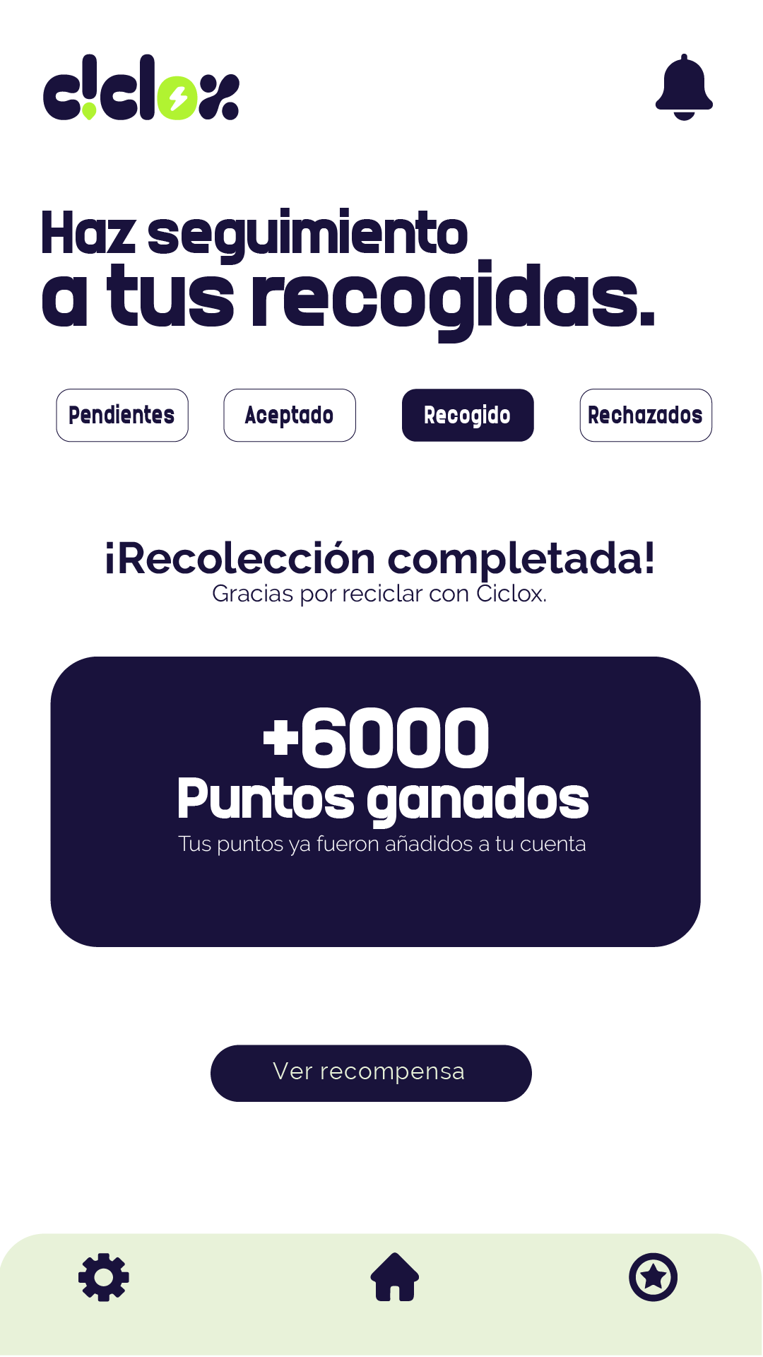 solicitud recogida